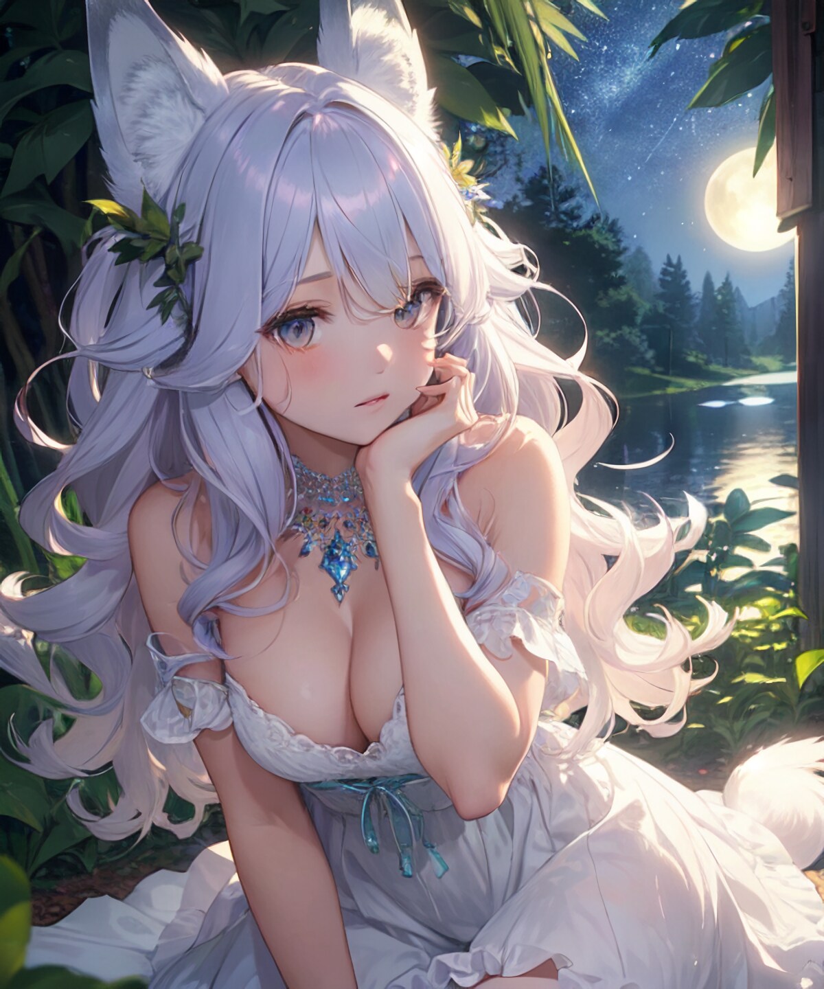 月夜のケモミミさん