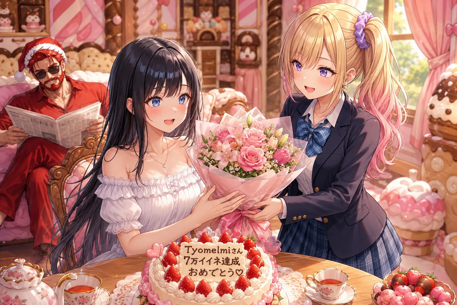 Tyomelmiさん７万イイネ達成おめでとうございます🎉 | の人気AIイラスト・グラビア