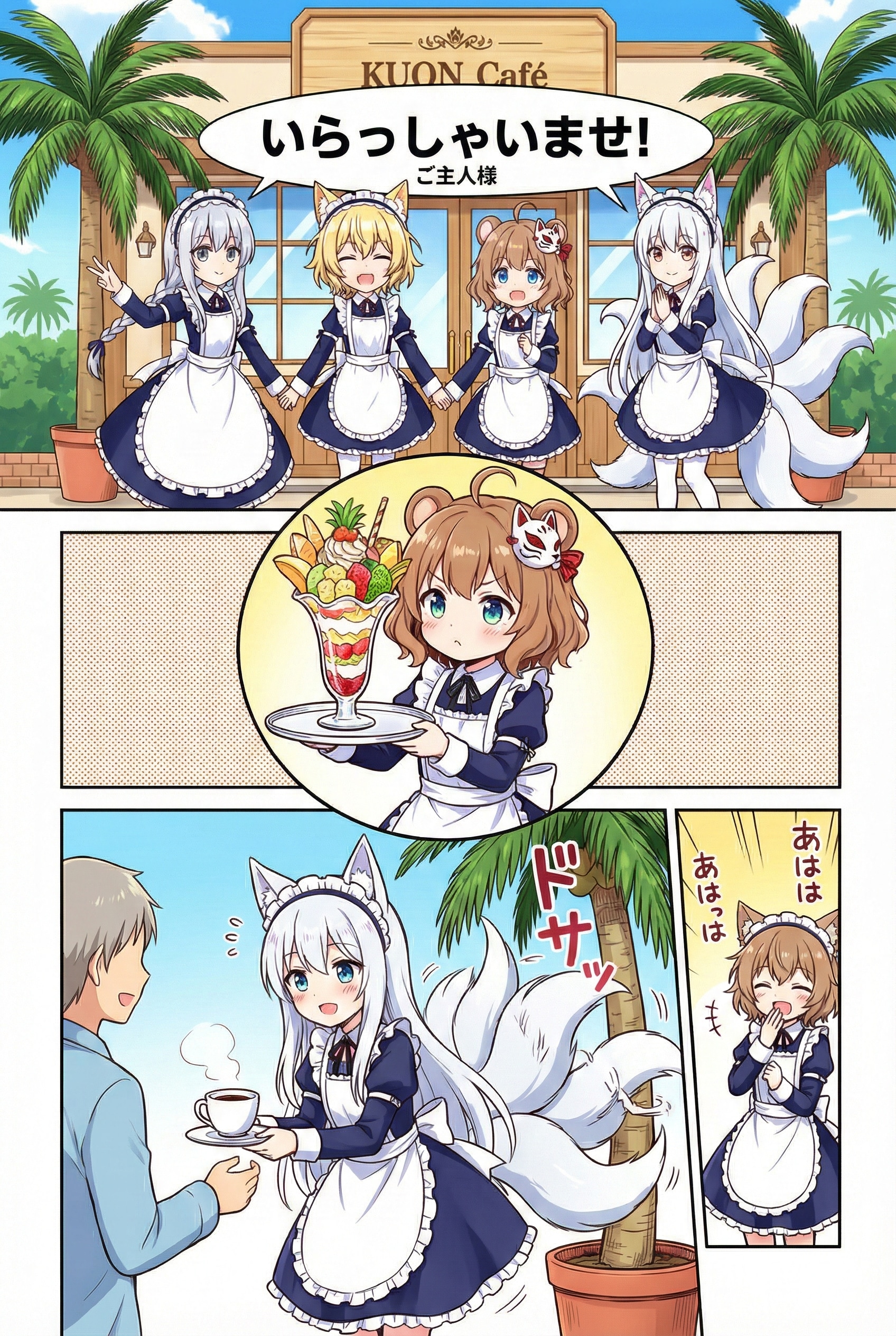 ケモ耳メイドカフェ | の人気AIイラスト・グラビア