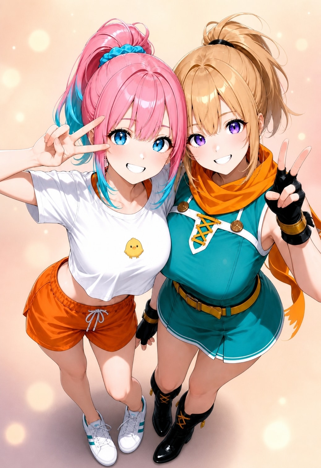 【御礼FA】剣士モモちゃん&ことね | の人気AIイラスト・グラビア