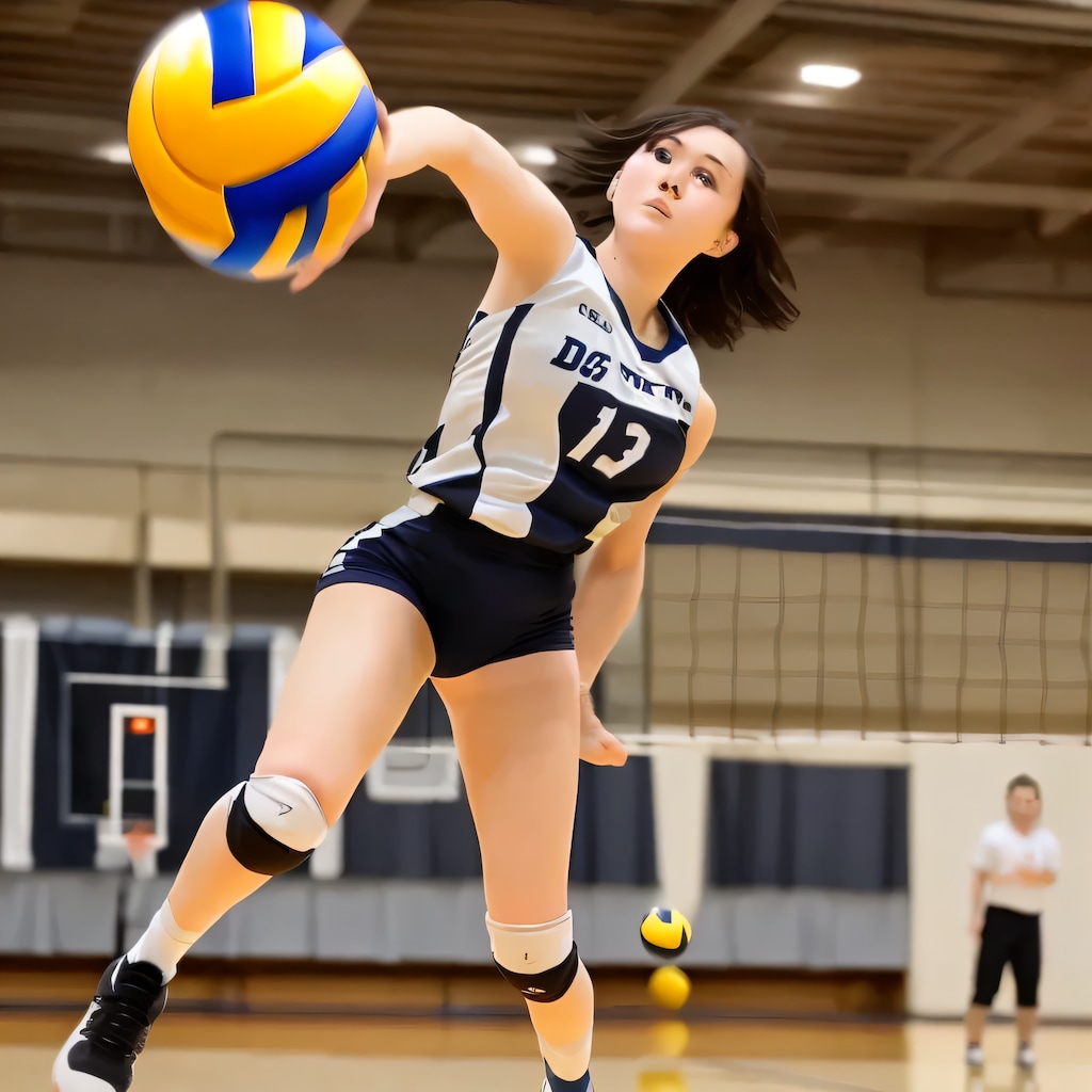 黒髪ボブでユニフォームの美女２２