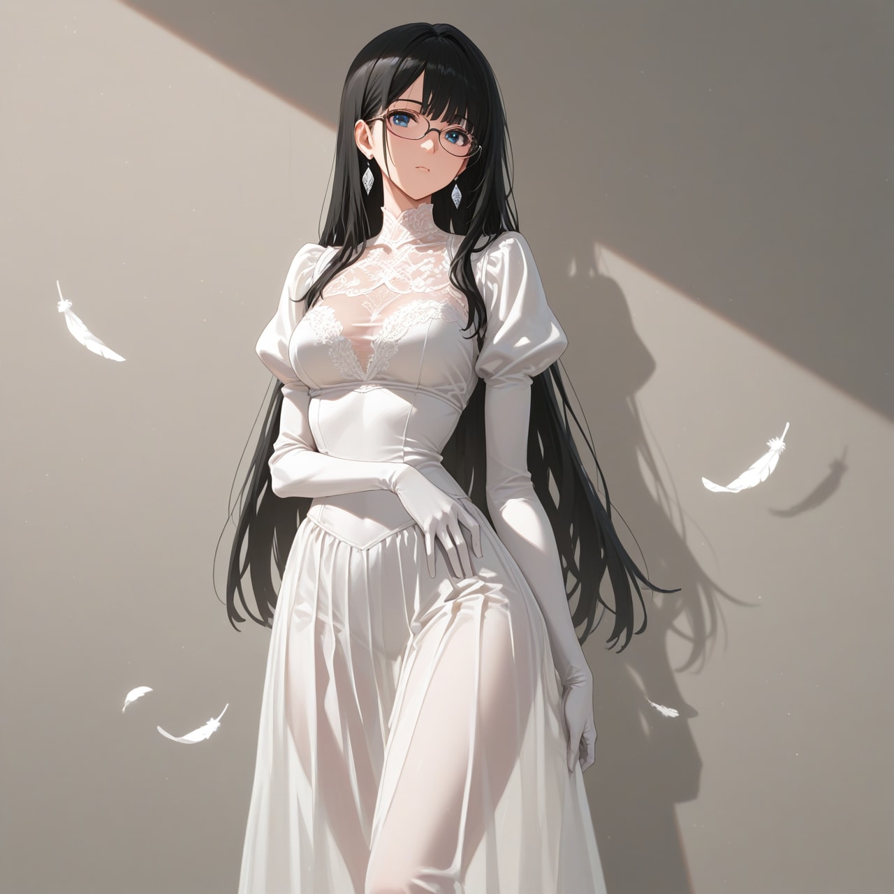 月子（白ドレス） | の人気AIイラスト・グラビア