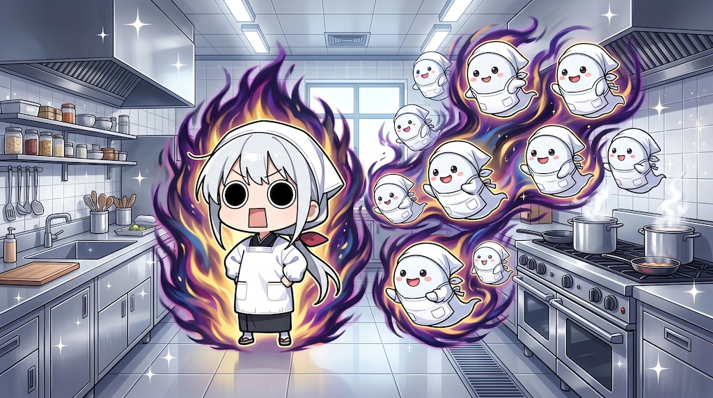 ギルティハイカロリーメニューの準備を初めてしまいよったお化けさん達とえらいこっちゃ嬢