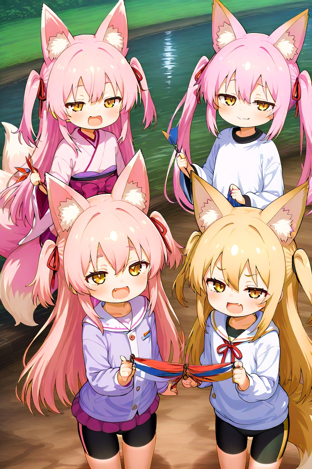 仲良し四人組 | の人気AIイラスト・グラビア