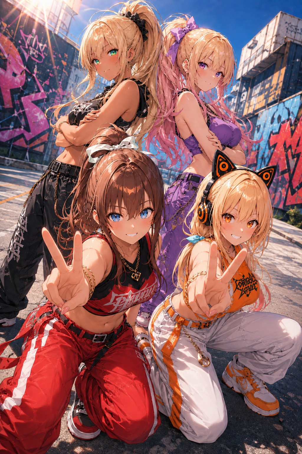 【ポニテ同盟】クールにパンツスタイル✨️