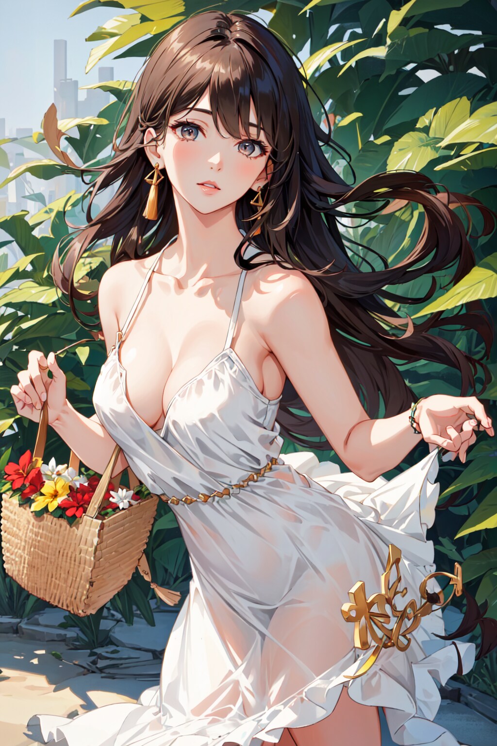 花籠を持った女性 #2