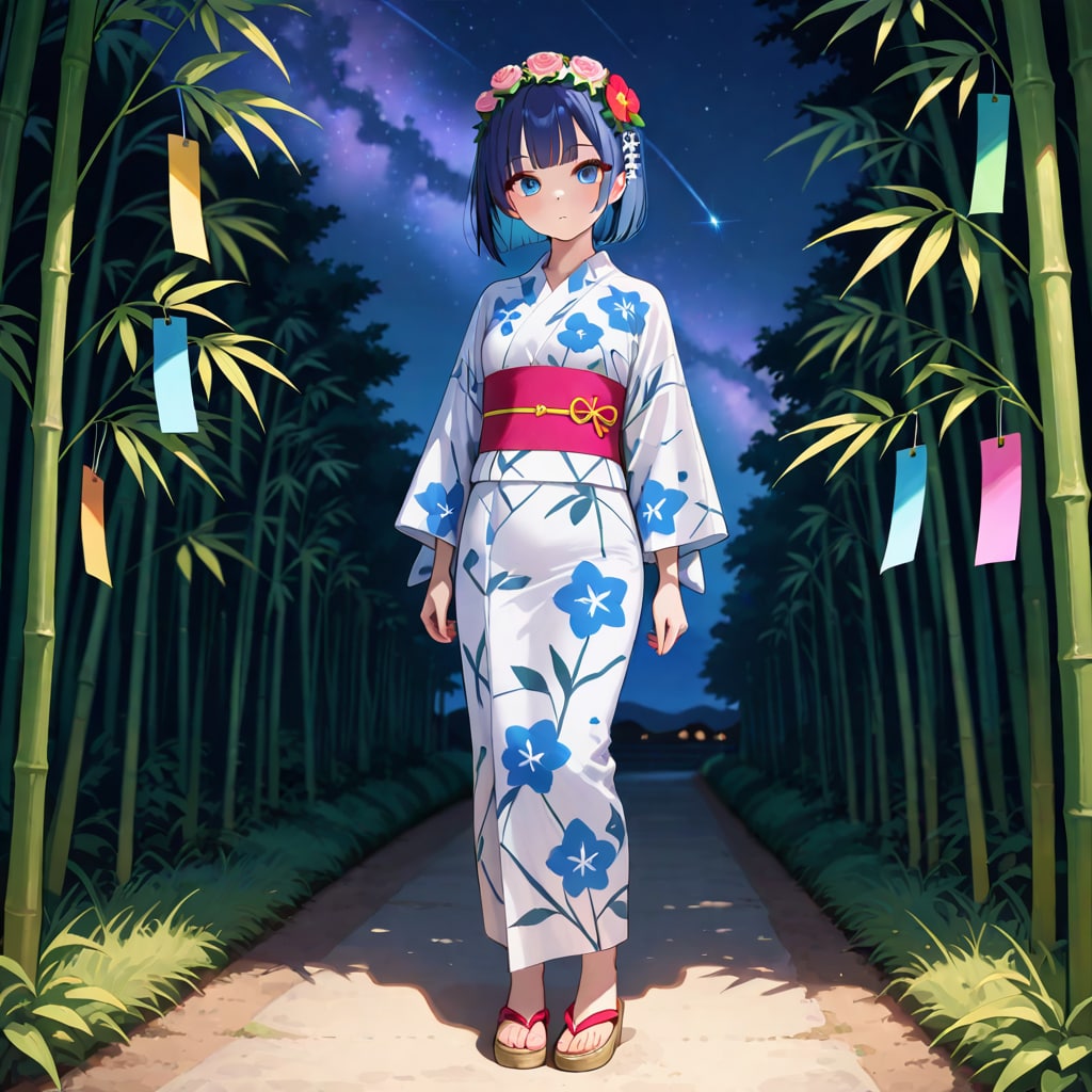 夜の七夕祭り(リメイク)