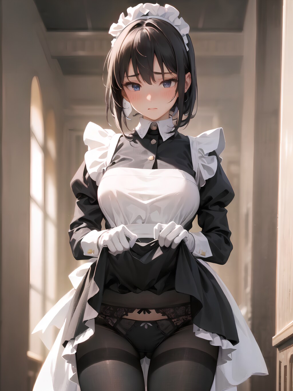 たくし上げメイドさん