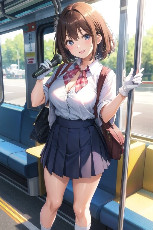 女子高生バスガイド