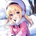 雪に埋もれる少女 2枚目