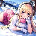 雪に埋もれる少女 5枚目