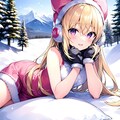 雪に埋もれる少女 7枚目