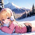 雪に埋もれる少女 3枚目