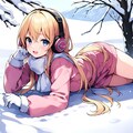 雪に埋もれる少女 6枚目