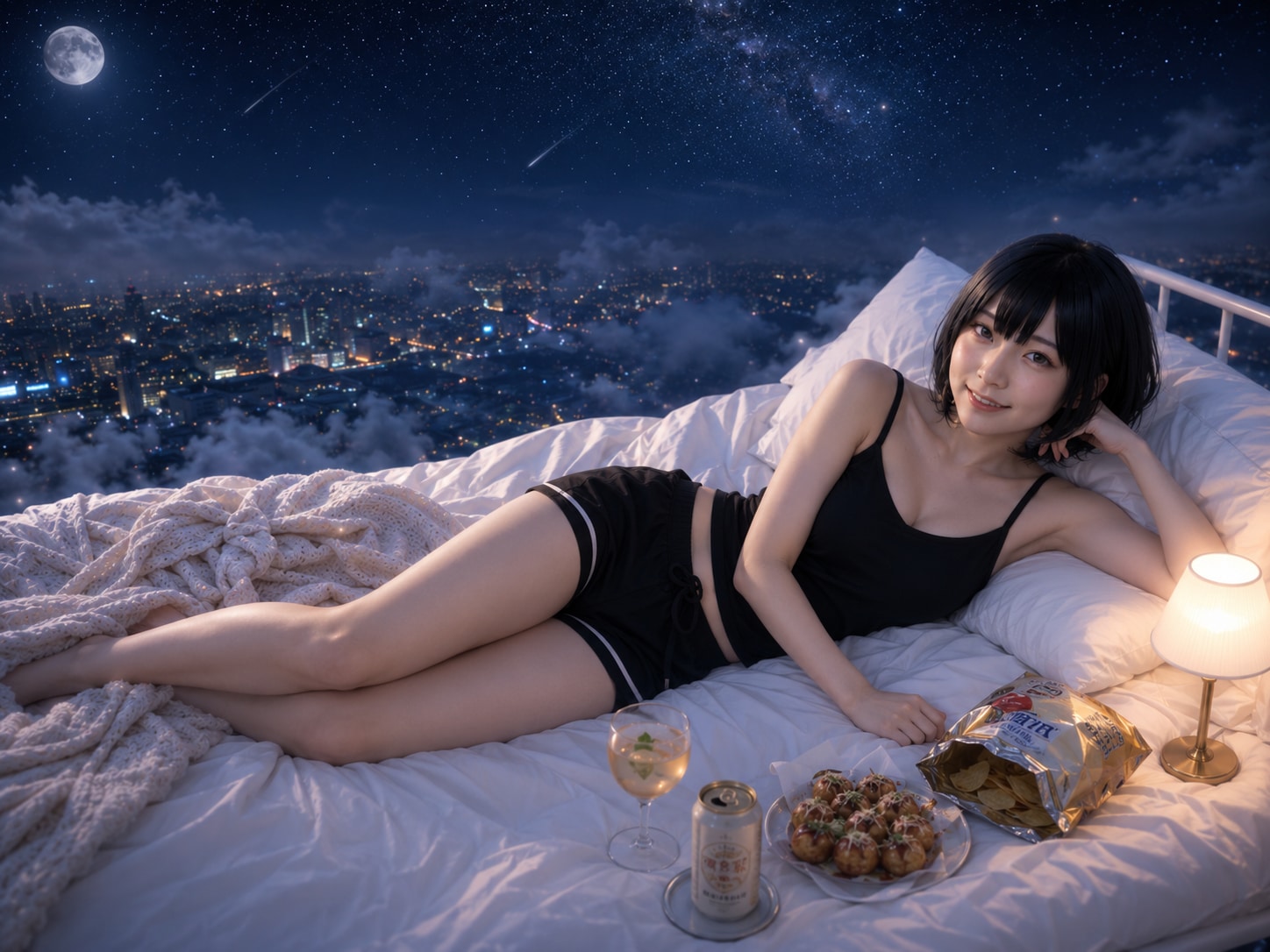 夜空の上で、ちょっと一杯