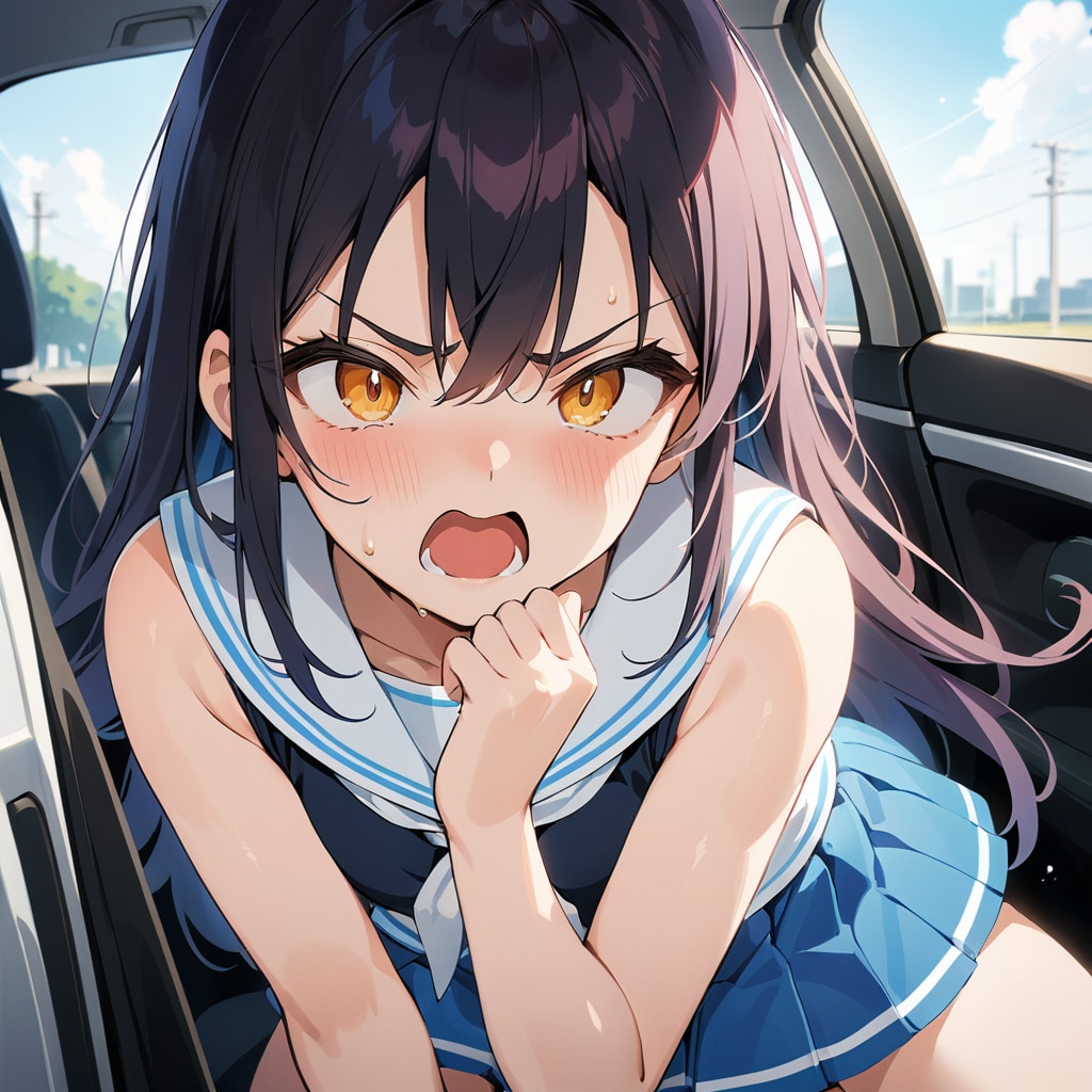 渋滞車内