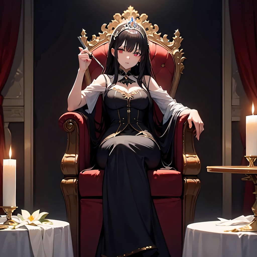 黒髪ロングの姫