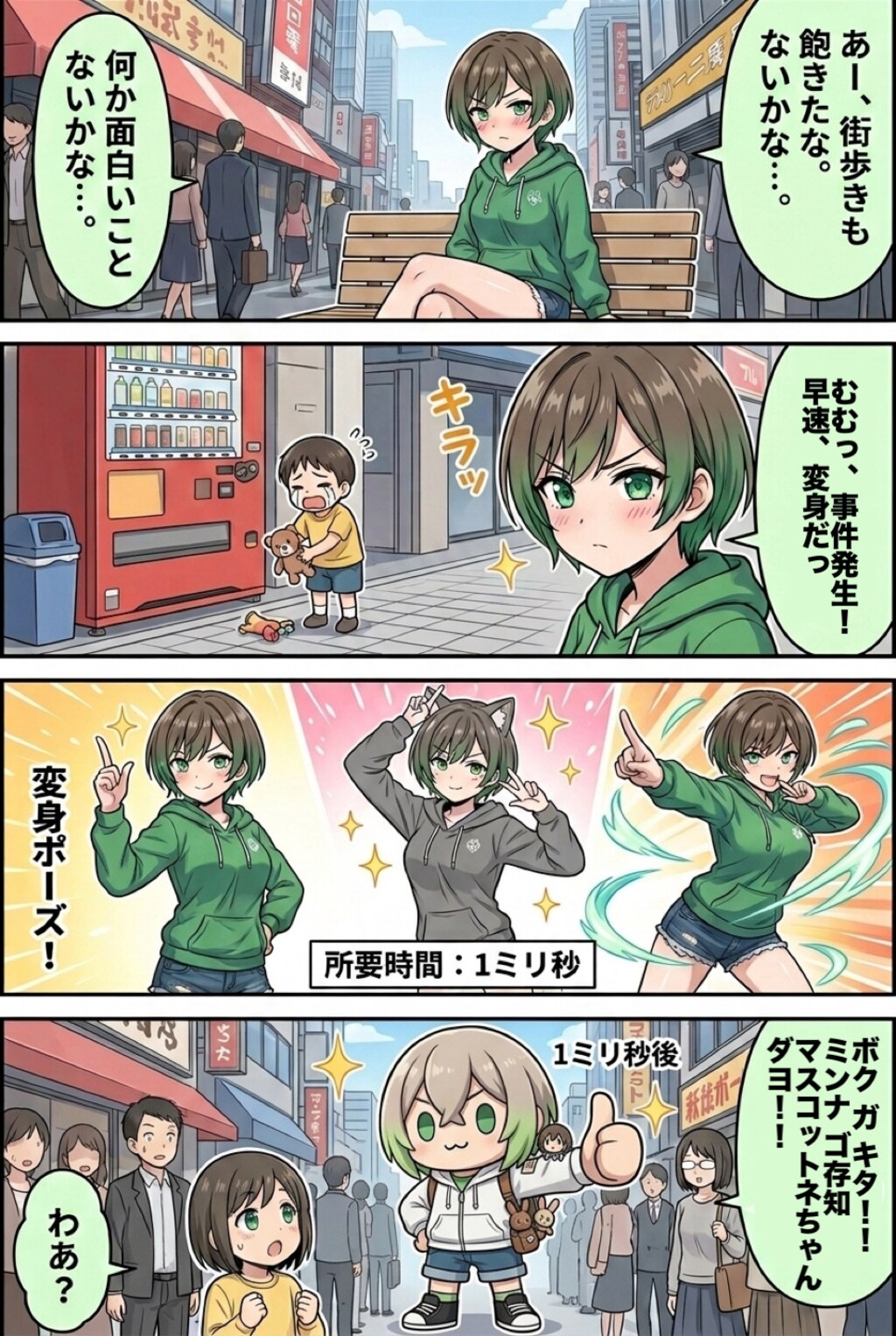 変身したからと言って何か変わるわけでもないボーイッシュ