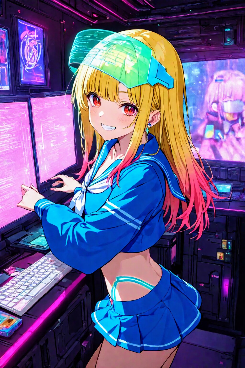 サイバーパンクな、お姉やんたち | の人気AIイラスト・グラビア