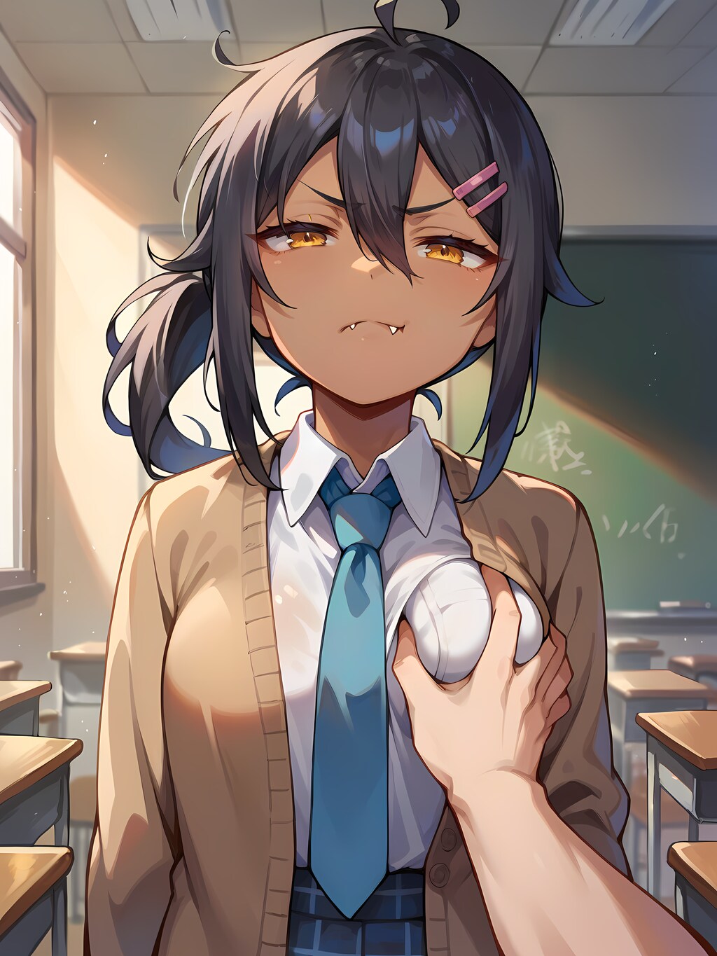 揉んでいいとは言ってませんケド？