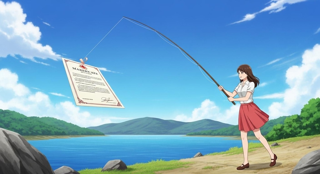 婚姻届けが釣れる場所