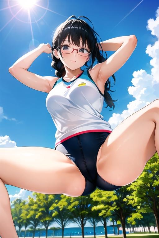 ノースリーブ体操服ブルマさん
