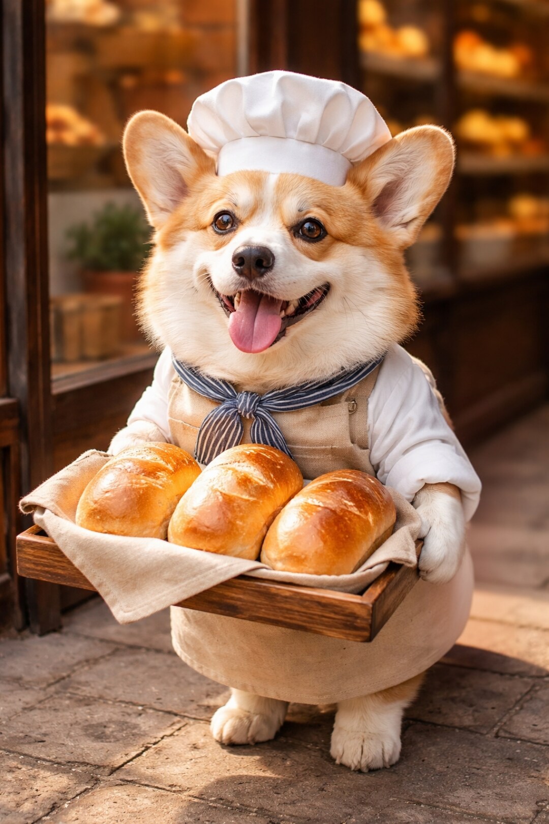 【コギたん】焼き立てパンを運ぶ | の人気AIイラスト・グラビア