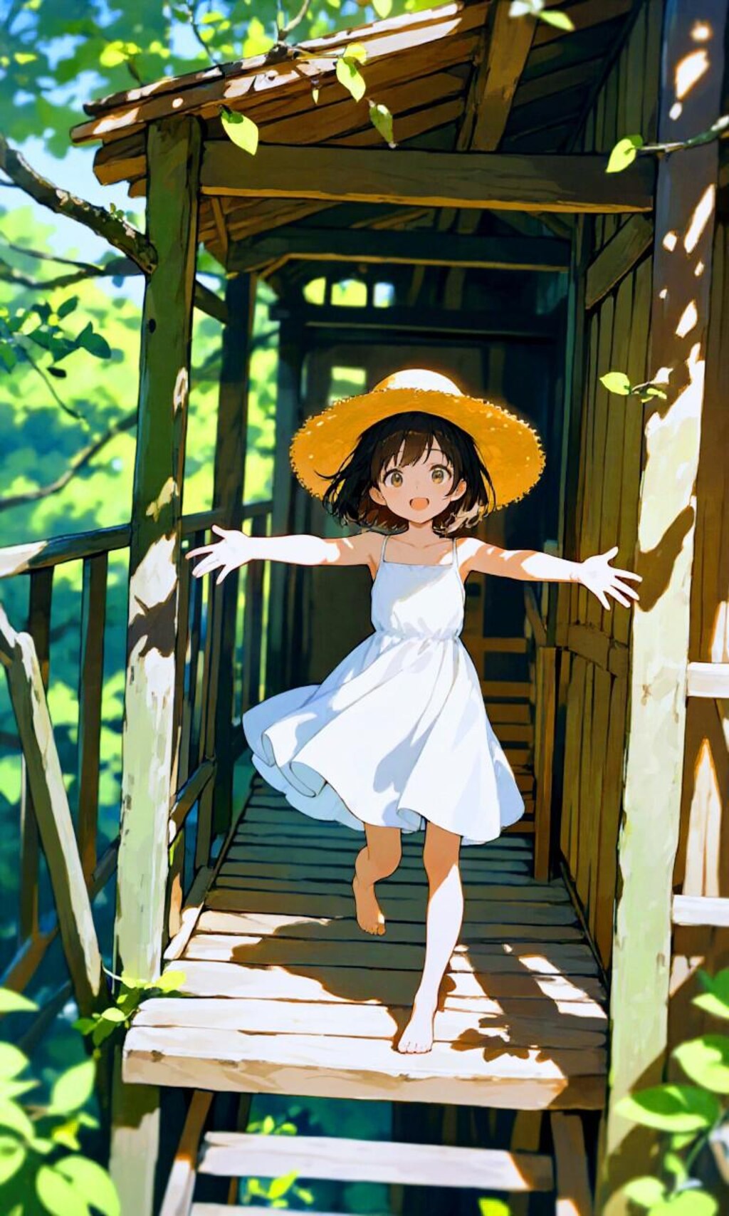 PixAIさんで麦わら帽子