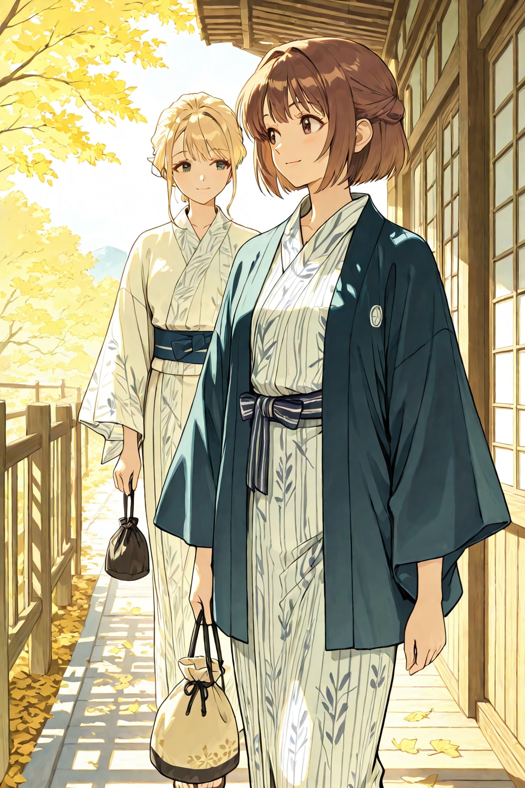 旅先の朝 | の人気AIイラスト・グラビア