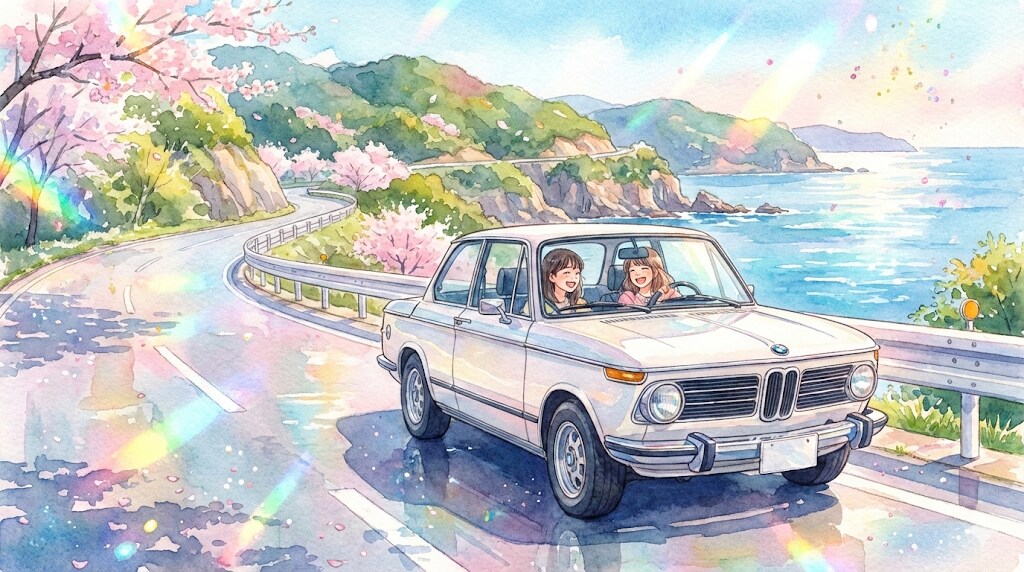 BMWと友達とドライブ | の人気AIイラスト・グラビア