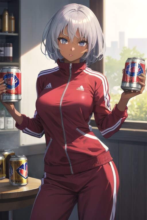 昼間からビール飲む褐色さん