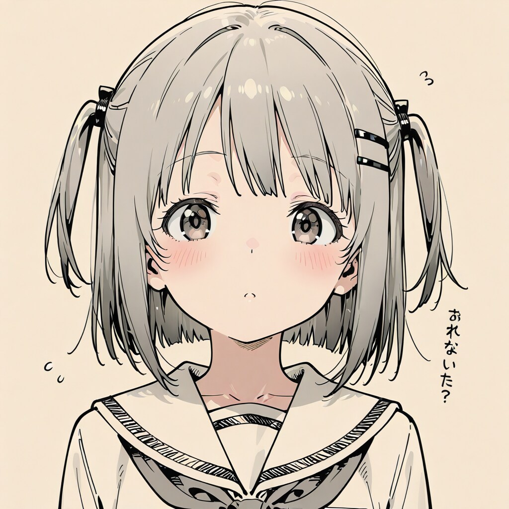 下書きの女の子