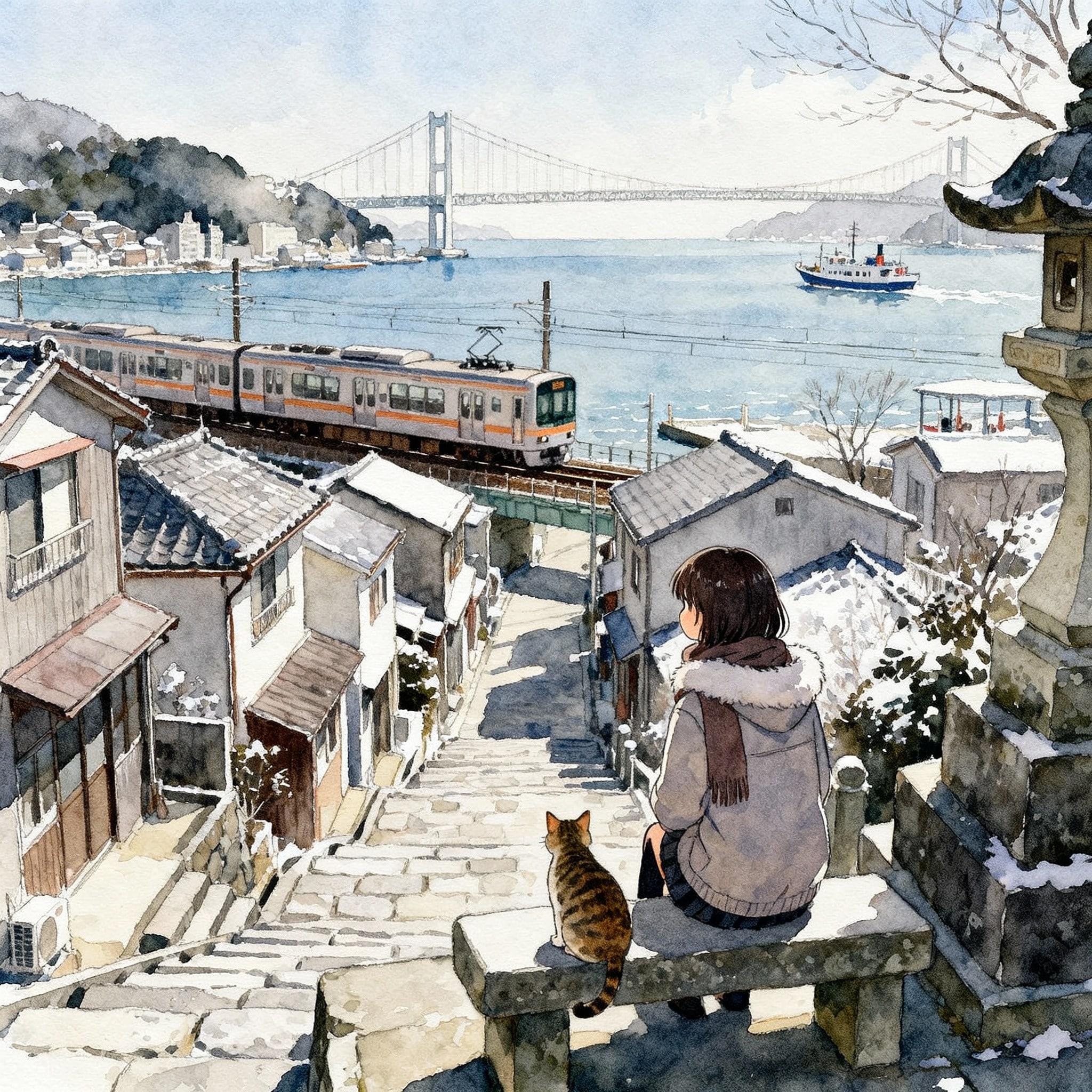 海の見える街33 | の人気AIイラスト・グラビア