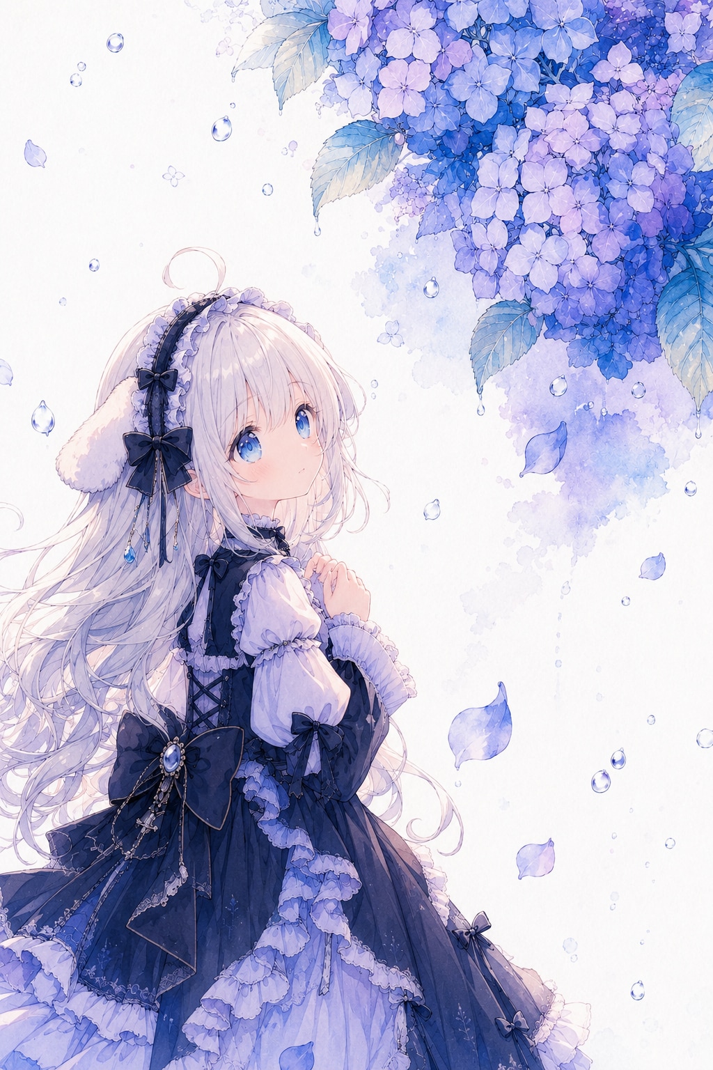 紫陽花の雨音