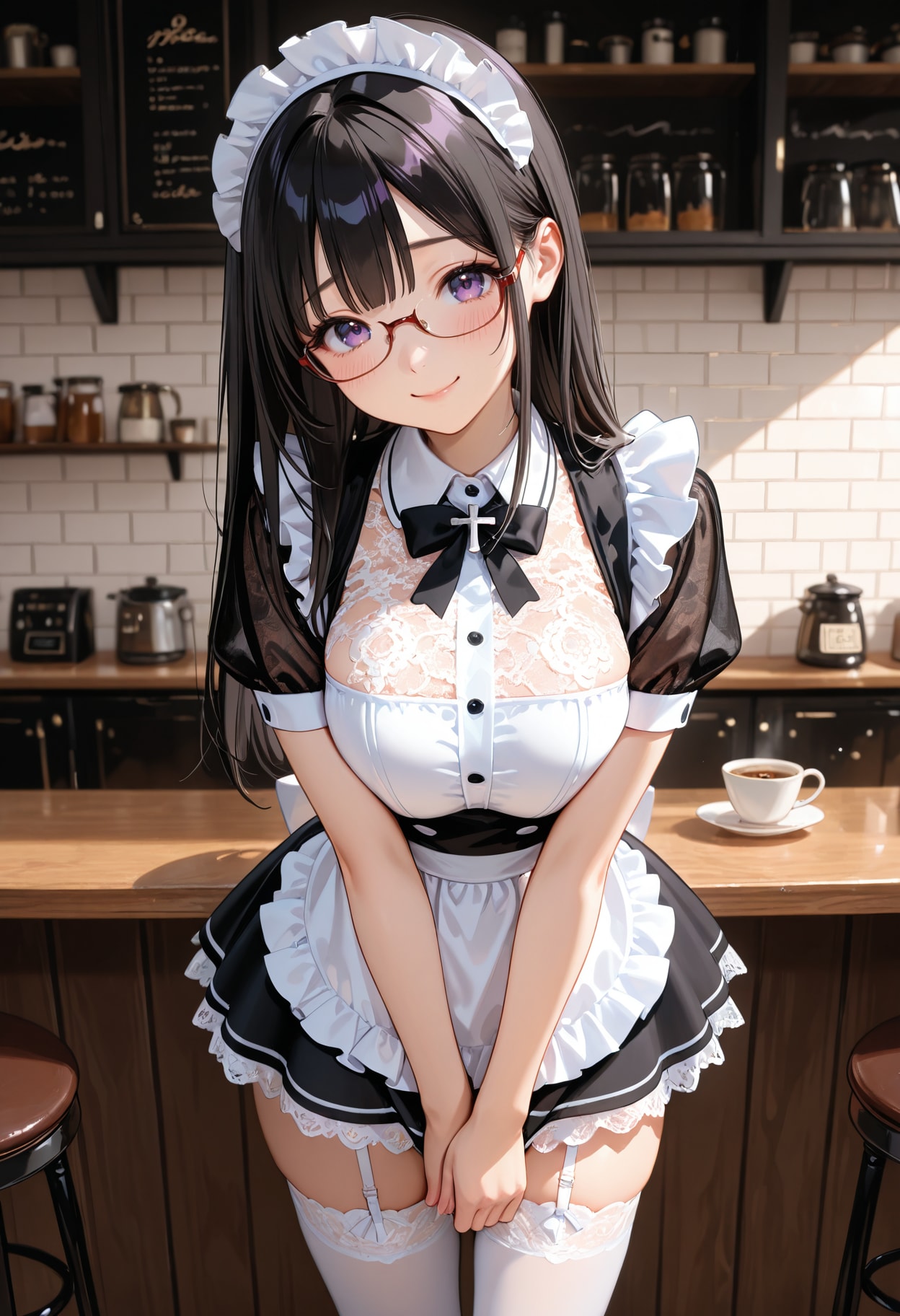 レースなメイド服。 | の人気AIイラスト・グラビア