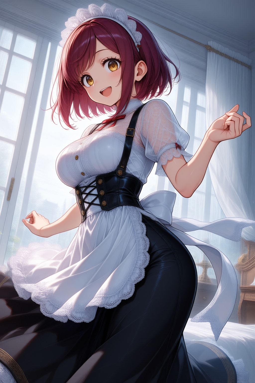 おはようございます（挨拶メイドの芽衣ちゃん）