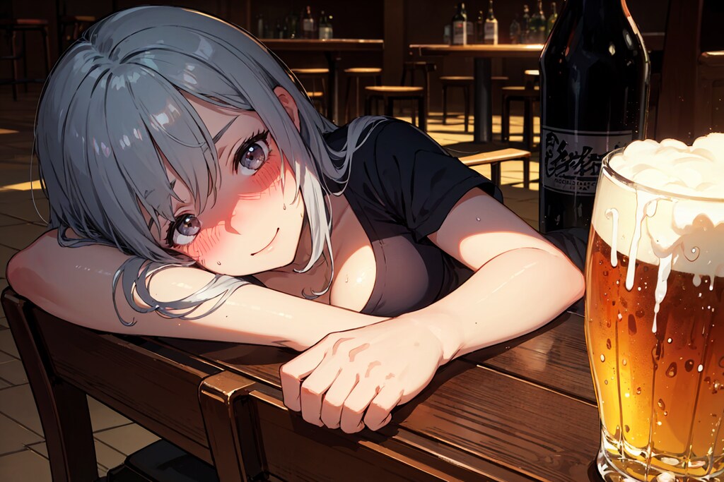 はちがつはあついから酒が呑めるぞ～♪