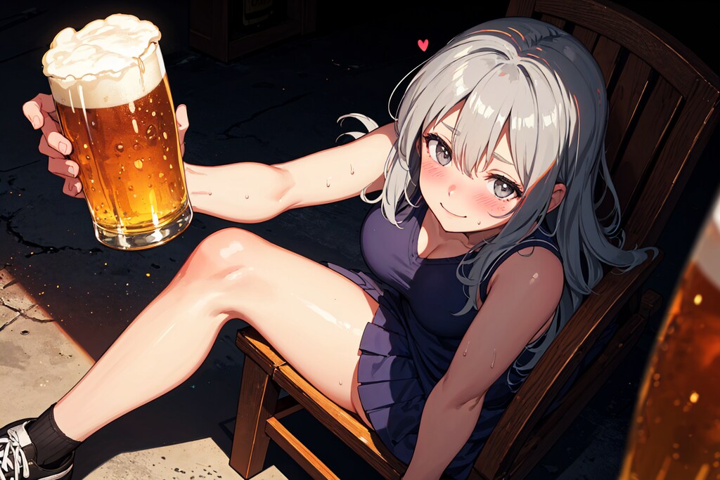 はちがつはあついから酒が呑めるぞ～♪