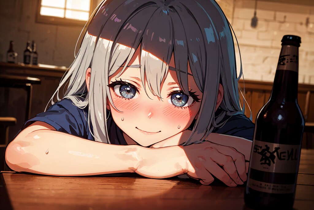 はちがつはあついから酒が呑めるぞ～♪