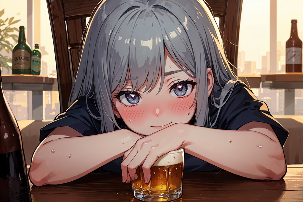 はちがつはあついから酒が呑めるぞ～♪