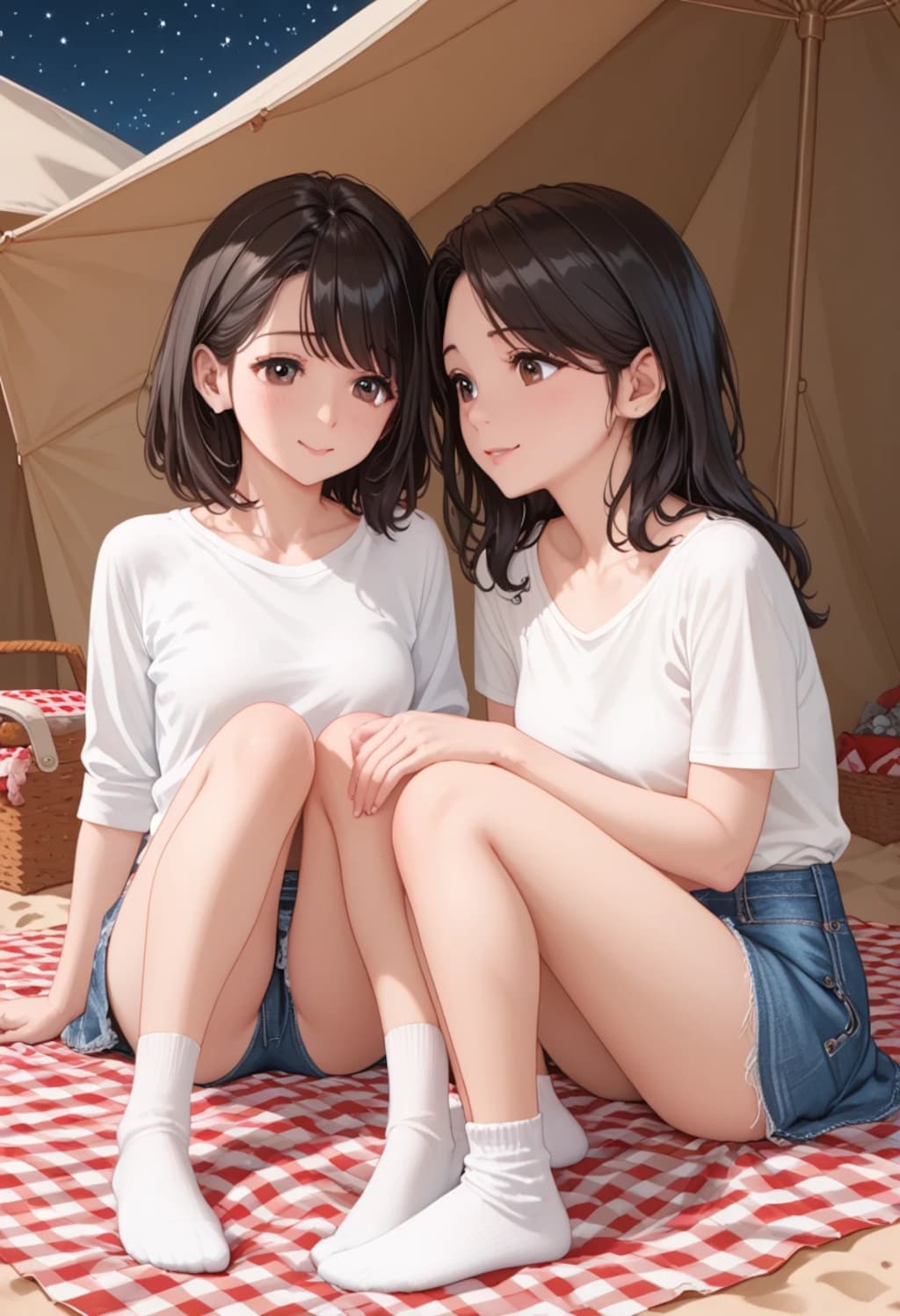 お隣は母娘キャンプ①