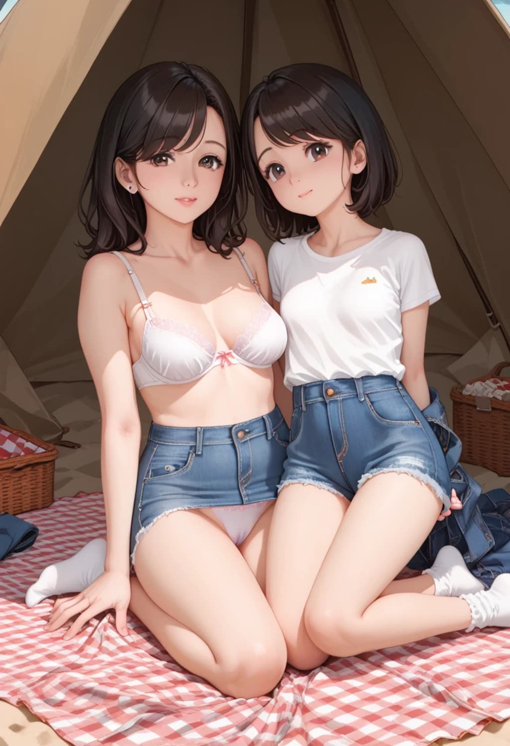 お隣は母娘キャンプ①