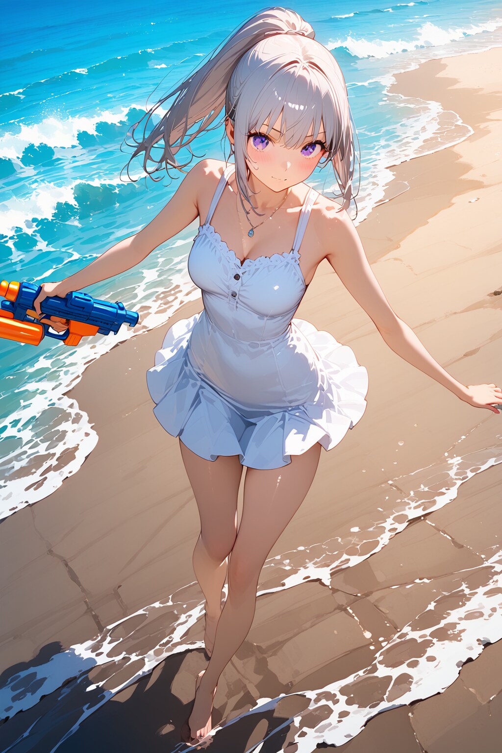 (1000)銀髪ちゃんワンピース