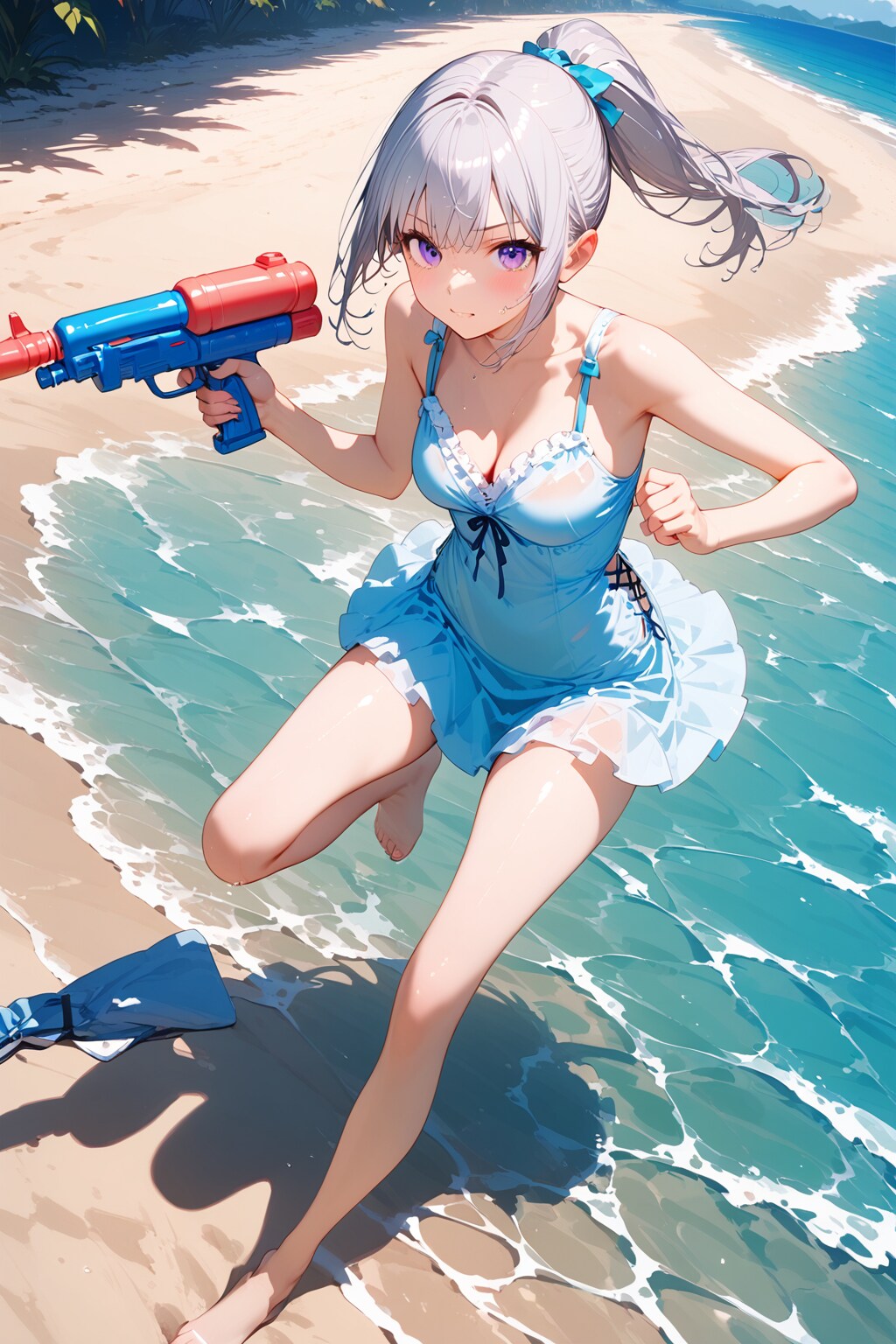 (1000)銀髪ちゃんワンピース