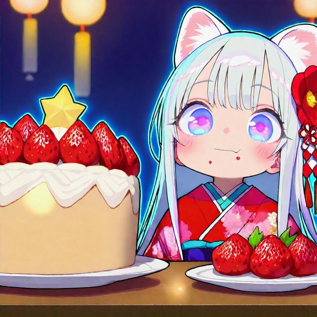 流れ星ケーキどうぞ☆