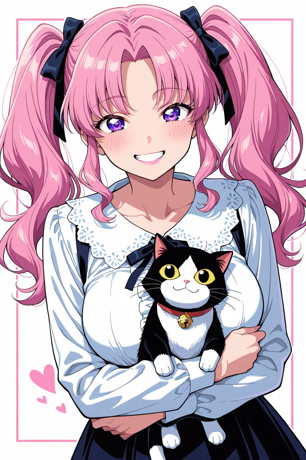 女の子と猫