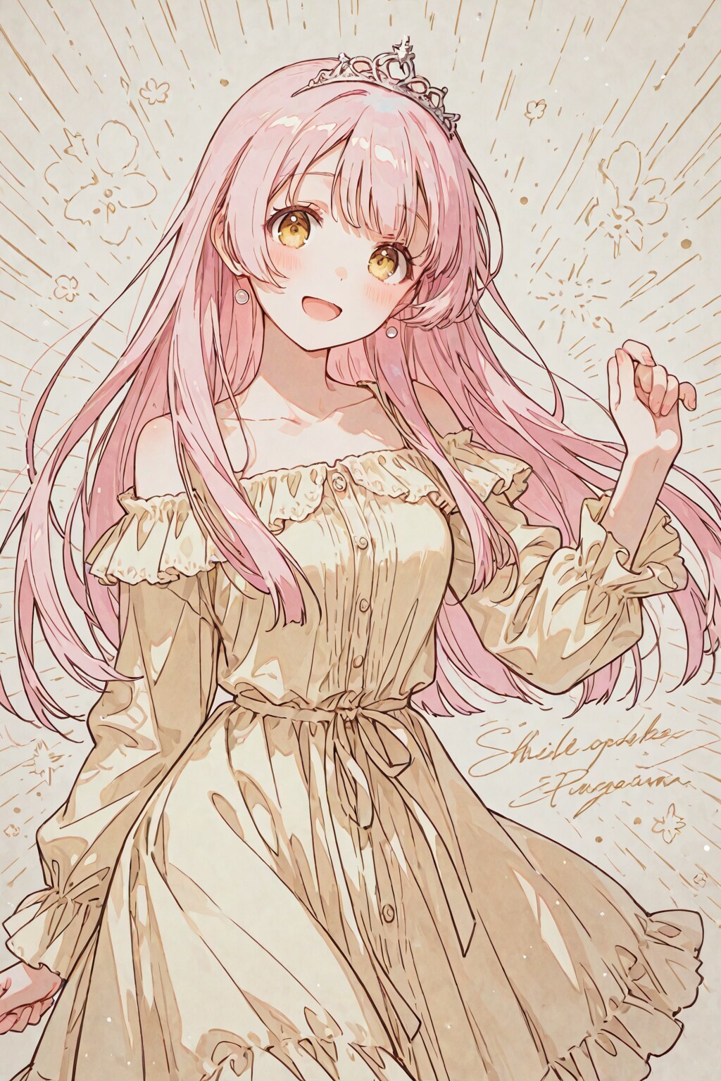 5239　手書き風お姫様 | の人気AIイラスト・グラビア