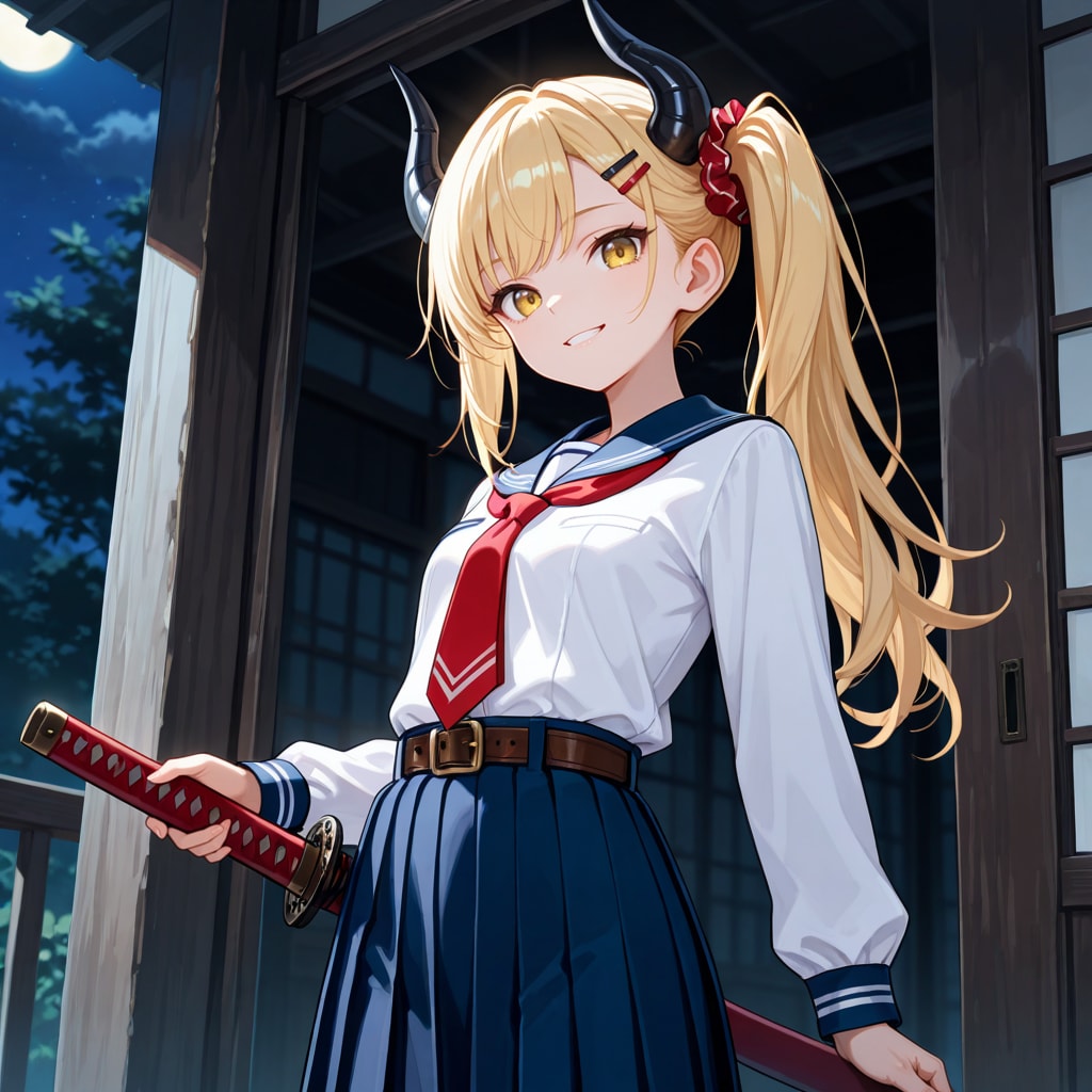 夜と刀と女鬼高生さん