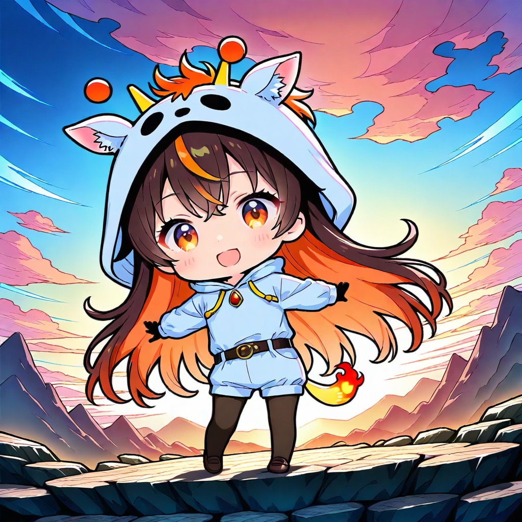 荒野と渓谷のアニマルフーディーちび子ちゃん