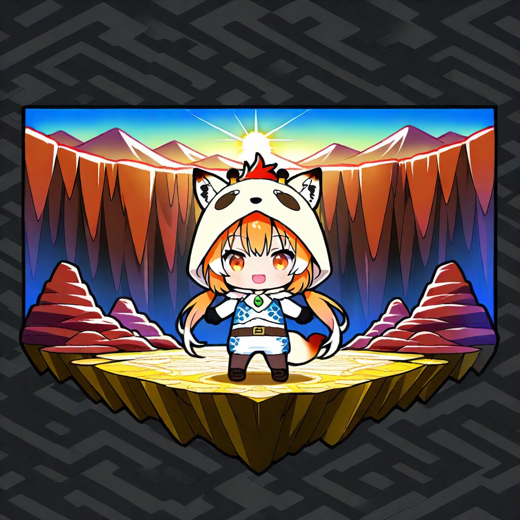 荒野と渓谷のアニマルフーディーちび子ちゃん